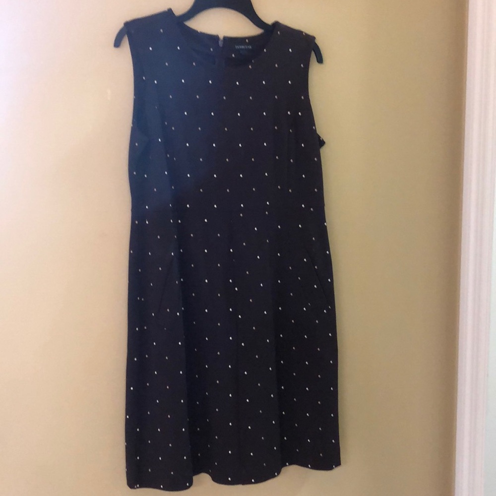Lands End Brown Polka Dress - 12